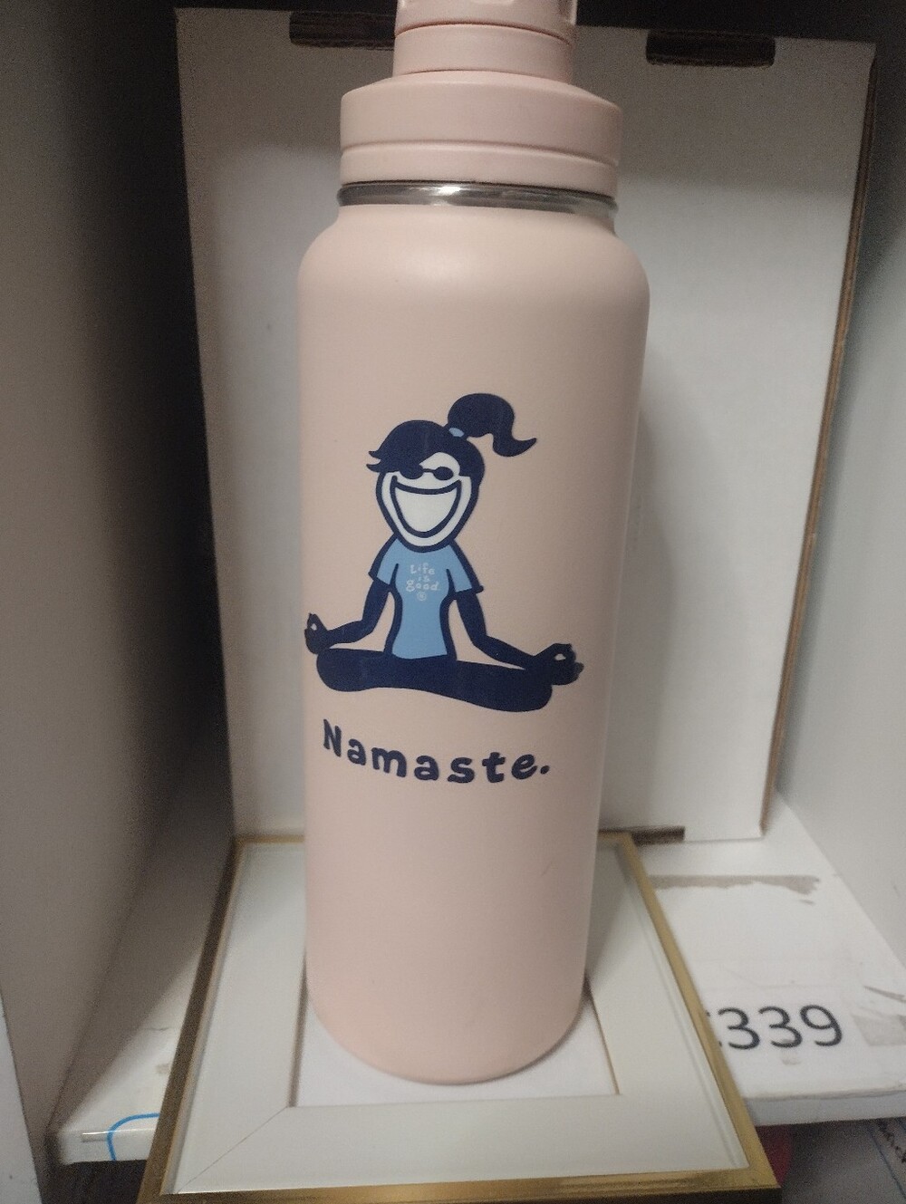 Life Is Good Namaste Metal Bottle